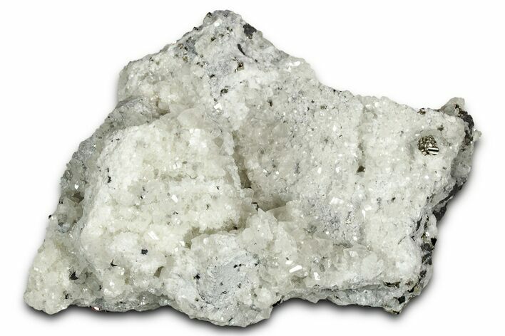 Scalenohedral Calcite Crystal Cluster with Pyrite - Mexico #330565
